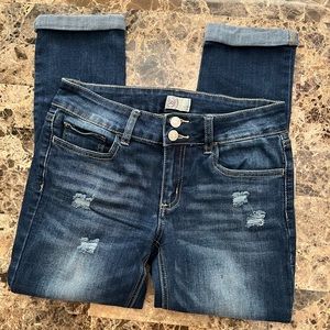 🌻SO Jeans Womens/Juniors Sz 5 Crop Roll-up  Distressed🌻